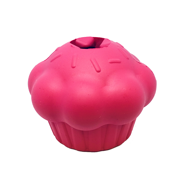 Cupcake Durable Rubber Chew Toy & Treat Dispenser by SodaPup
